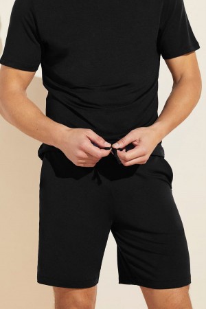 Men Eberjey Henry TENCEL™ Modal Shorts Black | LXJ953QD