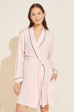 Women Eberjey Gisele TENCEL™ Modal Robe Pink Black | YMF8115WC