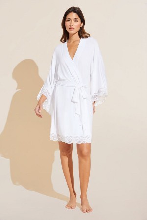 Women Eberjey Mariana TENCEL™ Modal Robe White | DWD113LW