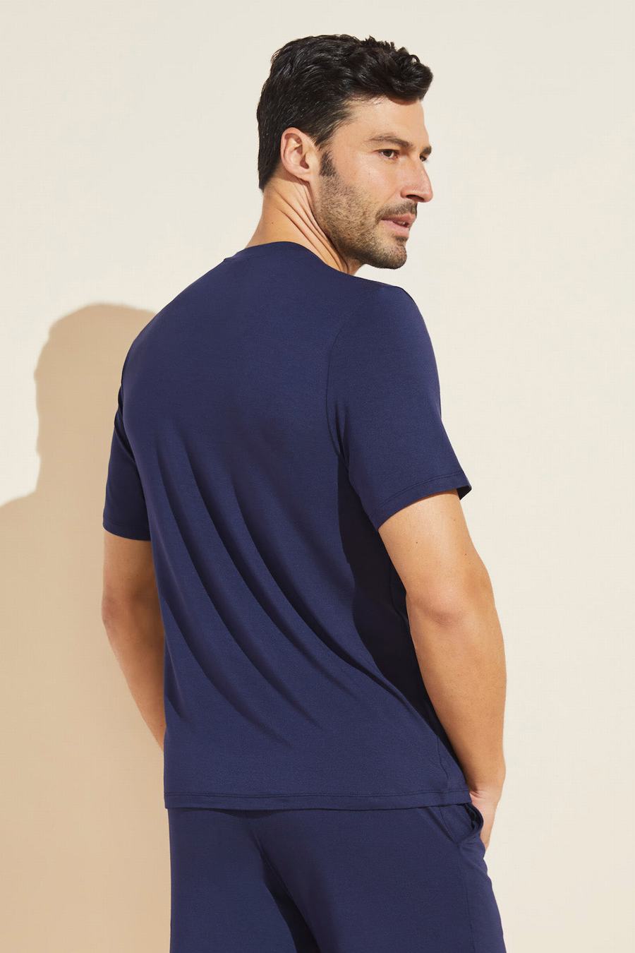 Men Eberjey Henry TENCEL™ Modal Short Sleeve Tee T-Shirt Navy | YVG2457ED