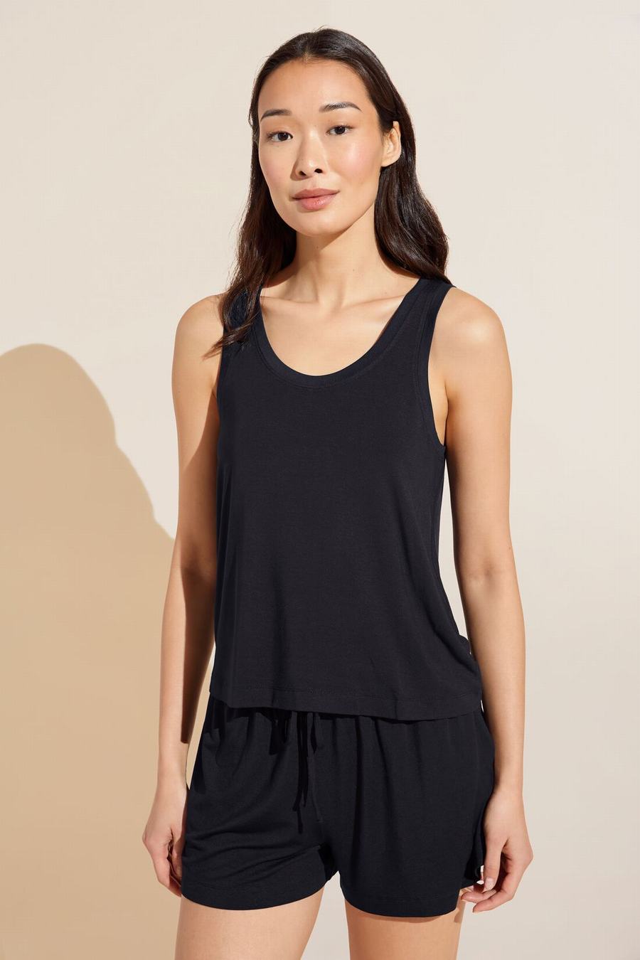 Women Eberjey Gisele TENCEL™ Modal Everyday Tank Top Black | LJT8375ZK