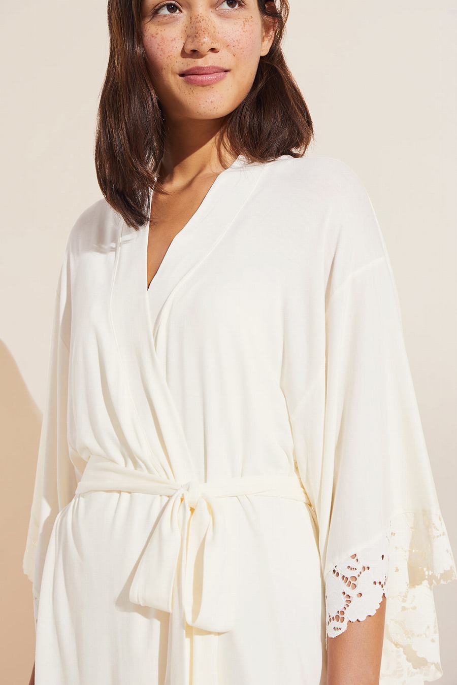 Women Eberjey Naya TENCEL™ Modal Robe White | HMF954QY