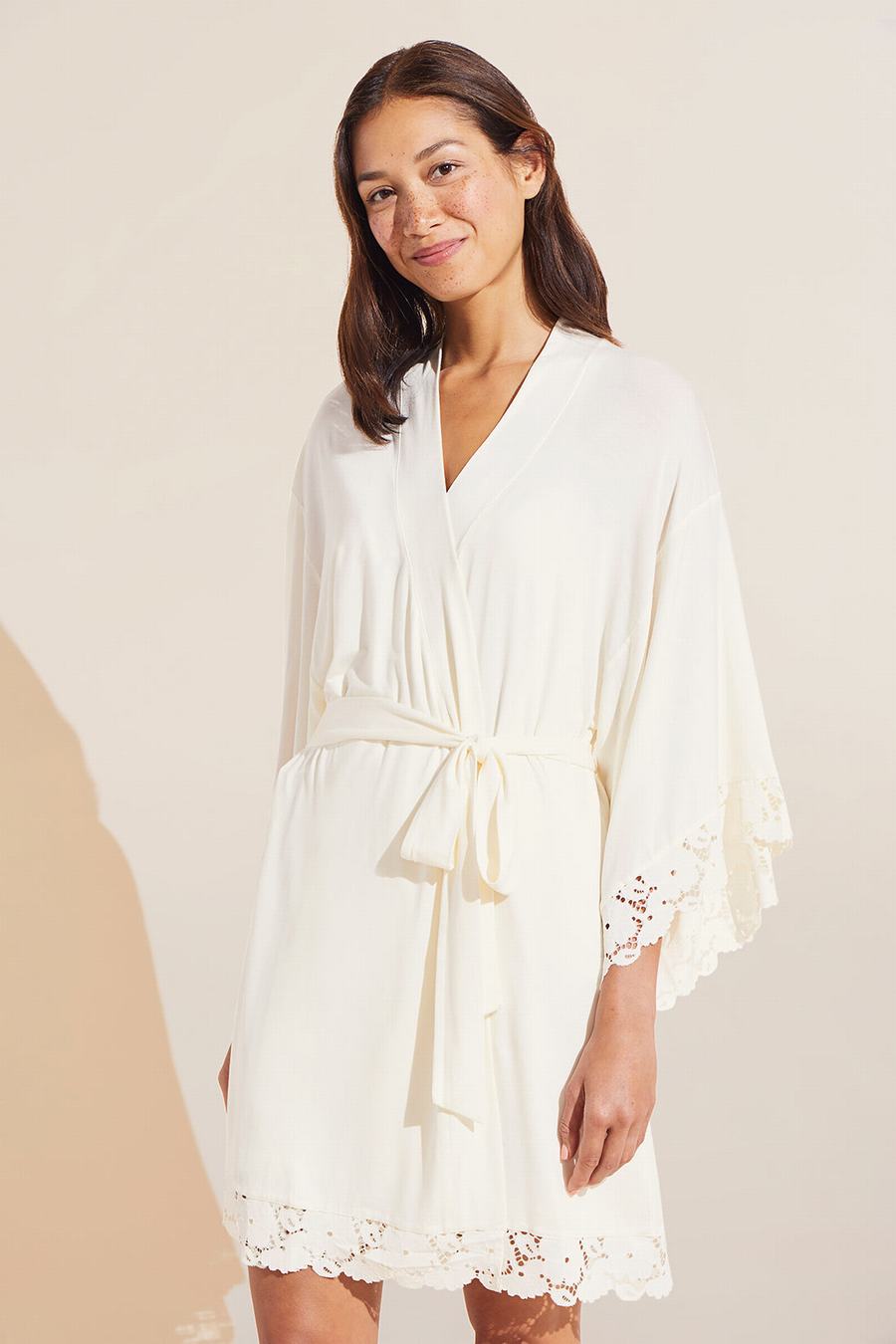 Women Eberjey Naya TENCEL™ Modal Robe White | HMF954QY