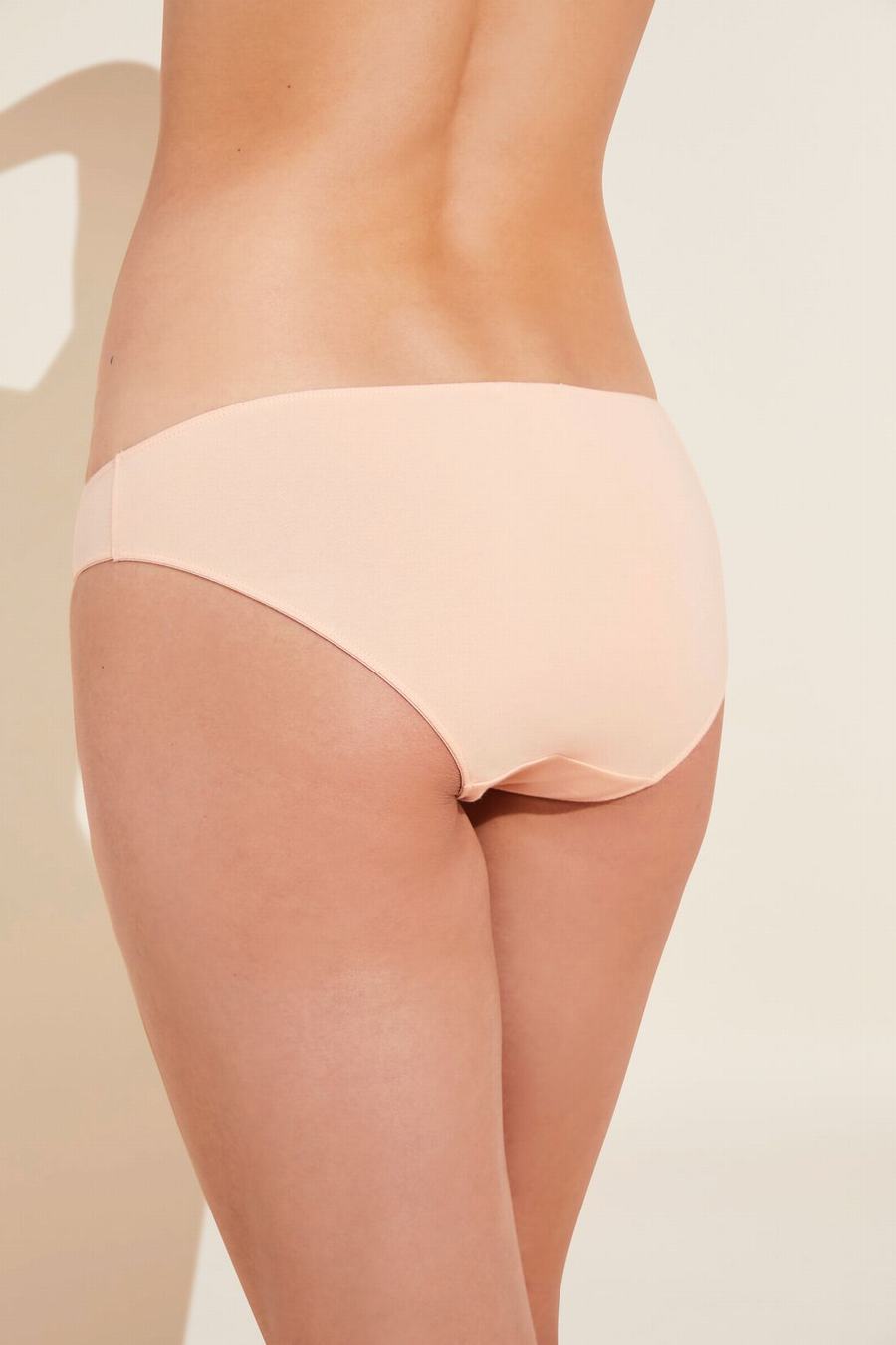 Women Eberjey Pima Stretch Cotton Bikini Panty Beige | VCZ8898VR