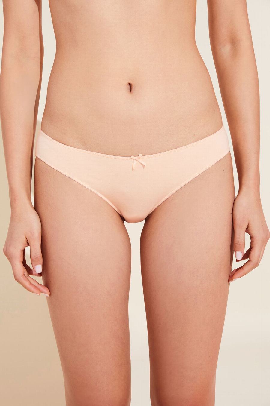 Women Eberjey Pima Stretch Cotton Bikini Panty Beige | VCZ8898VR