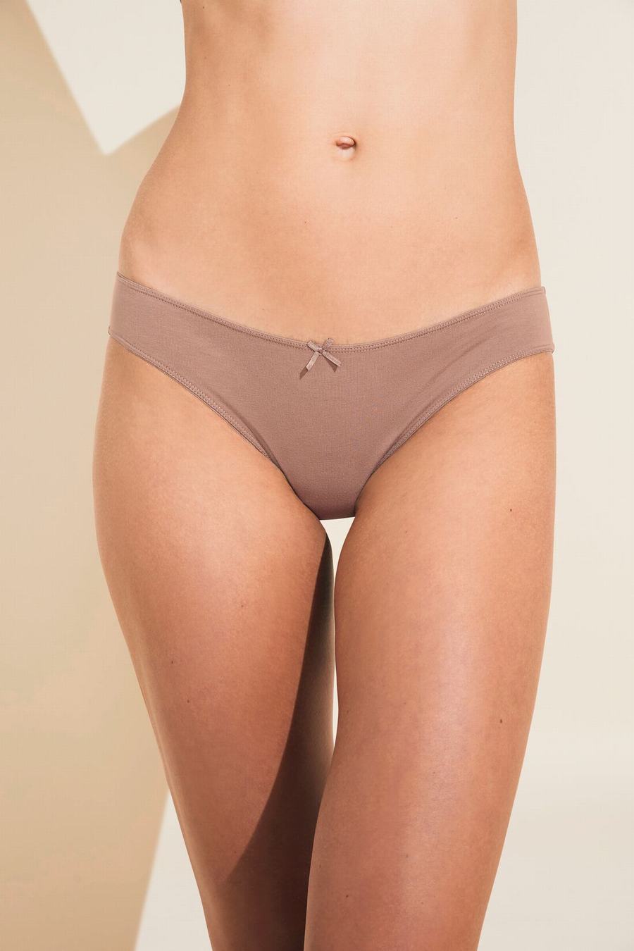 Women Eberjey Pima Stretch Cotton Bikini Panty Beige | KES2857XZ