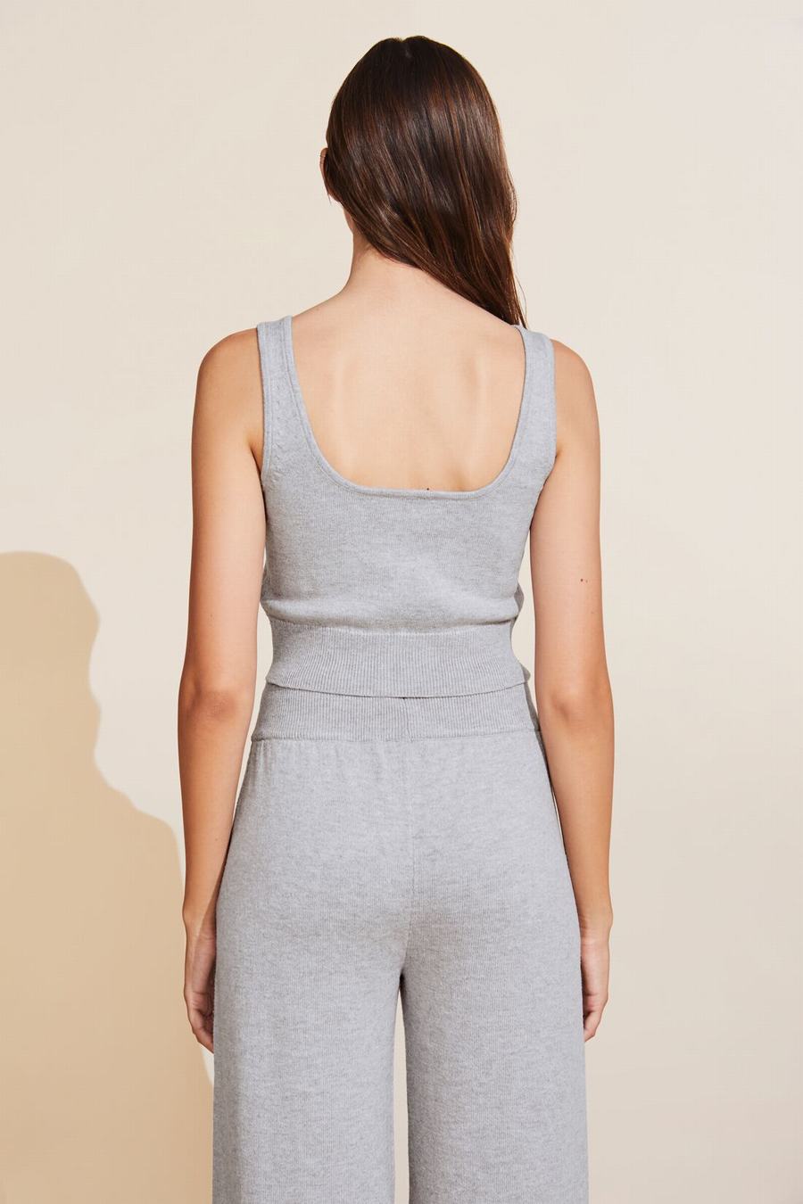 Women Eberjey Recycled Sweater Cropped Tank Top Grey | YXA4558AA