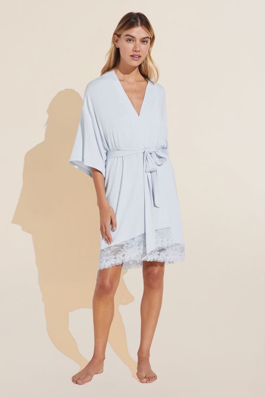 Women Eberjey Rosalia TENCEL™ Modal Robe Blue | MAK9396PP